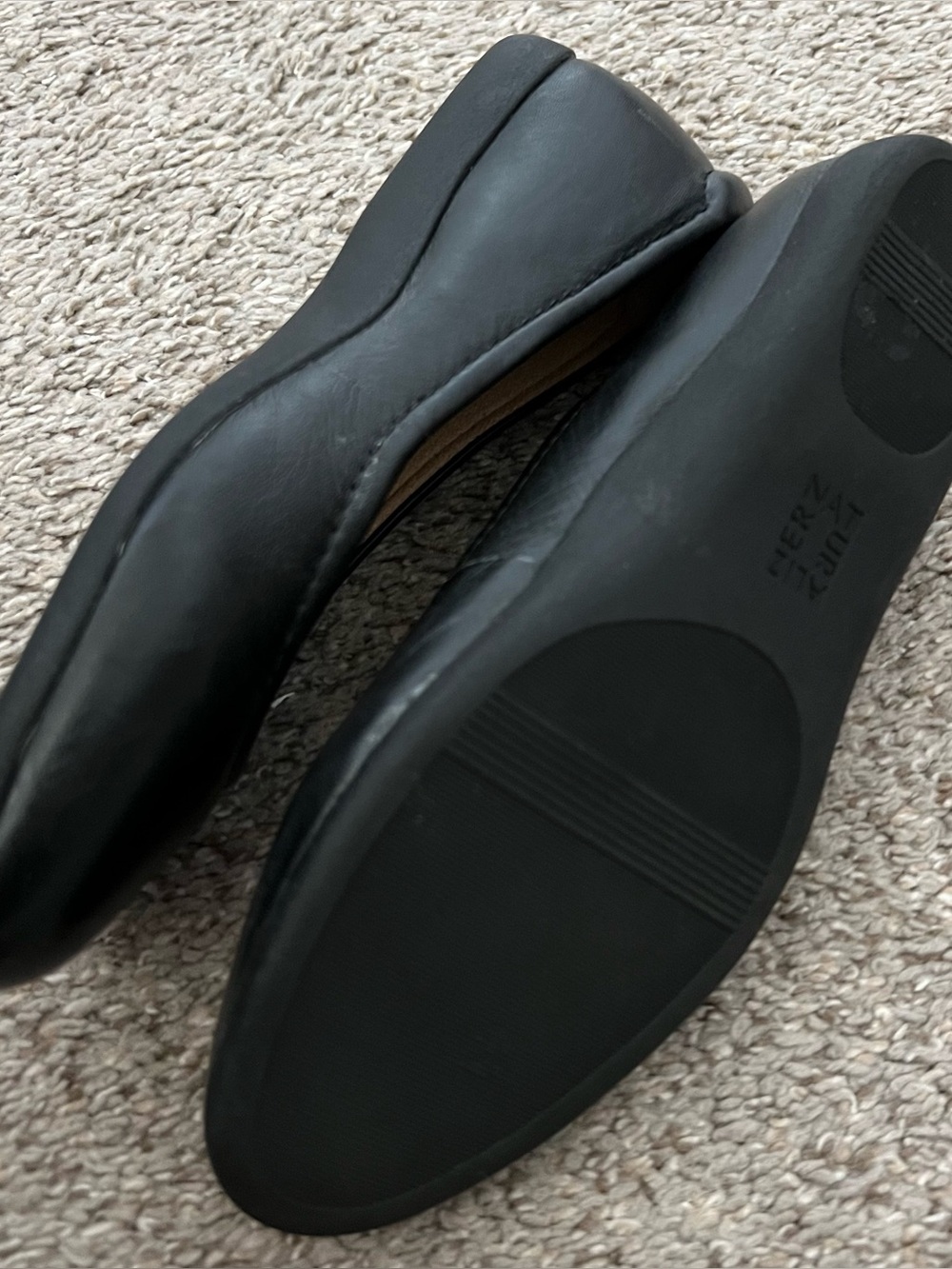 Naturalizer Vivienne Black Leather Rounded Toe Flats Size 6.5 - Picture 5 of 14